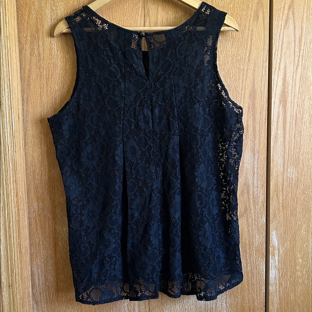 Daisy Fuentes Sleeveless Lace Pleated Blouse - Picture 2 of 3